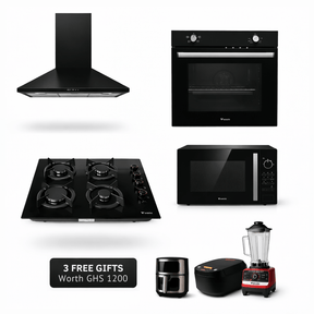 Westa Kitchen Appliance Westa Built-In Kitchen Appliance Set | 60cm Hood + Oven + Gas Hob + Microwave + 3 Free Gifts (Rice Cooker, Blender & Air Fryer)