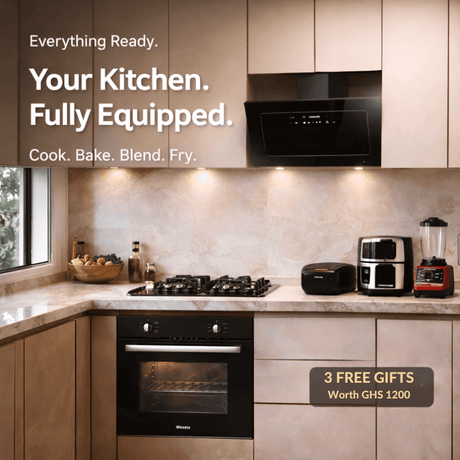 Westa Kitchen Appliance Westa Built-In Kitchen Appliance Set | 60cm Hood + Oven + Gas Hob + Microwave + 3 Free Gifts (Rice Cooker, Blender & Air Fryer)