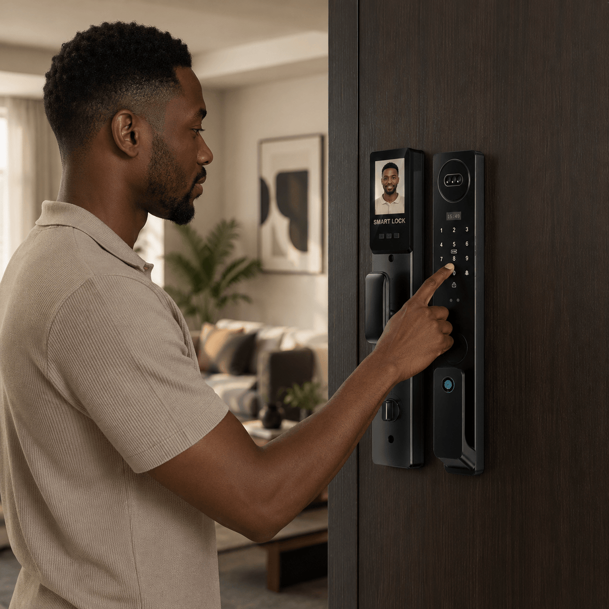Westa Smart Locks & Digital Access Westa Full HD Smart Lock with Face Recognition, Fingerprint Unlock & App Unlock for Chinese Style Doors - WHXFK9-6068