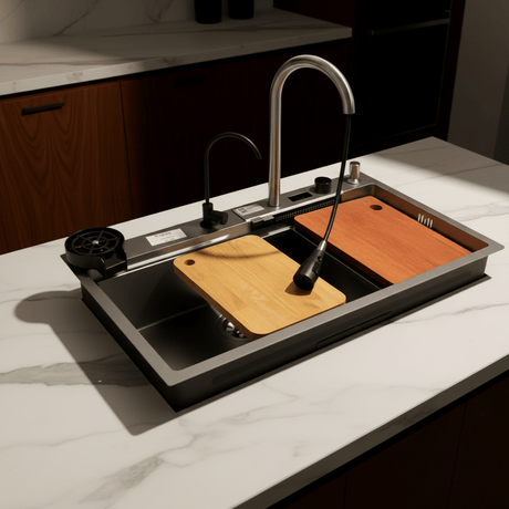 Westa Kitchen Sink Westa Grey Kitchen Sink with Purified Water Faucet - 8046 SY