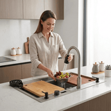 Westa Kitchen Sink Westa Grey Kitchen Sink with Purified Water Faucet - 8046 SY
