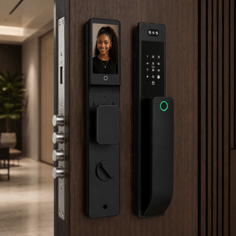 Westa Smart Locks & Digital Access Westa IP66 Waterproof Full HD Screen Smart Door Lock with 3D Face Recognition, Fingerprint Unlock & Video Intercom for Turkish Doors - WHS7-6085