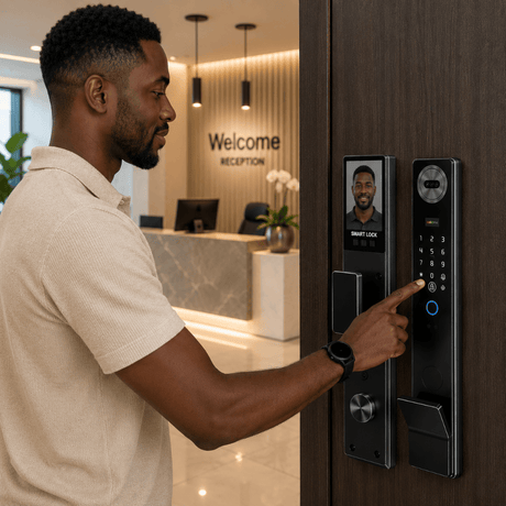 Westa Smart Locks & Digital Access Westa IP66 Waterproof Smart Door Lock with 3D Face Recognition, Fingerprint Unlock & Video Intercom for Chinese Style Doors - WHC21-6068