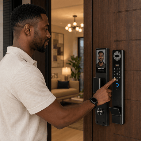 Westa Smart Locks & Digital Access Westa IP66 Waterproof Smart Door Lock with 3D Face Recognition, Fingerprint Unlock & Video Intercom for Chinese Style Doors - WHC21-6068