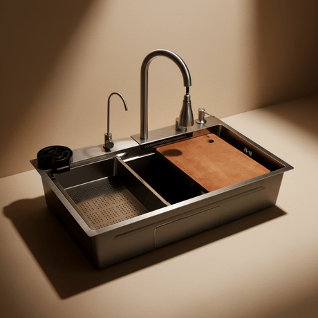 Westa Kitchen Sink Westa Multifunctional Waterfall Kitchen Sink with Faucet & Workstation Accessories - 8250 FY