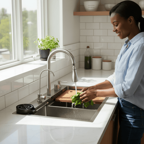 Westa Kitchen Sink Westa Multifunctional Waterfall Kitchen Sink with Faucet & Workstation Accessories - 8250 FY