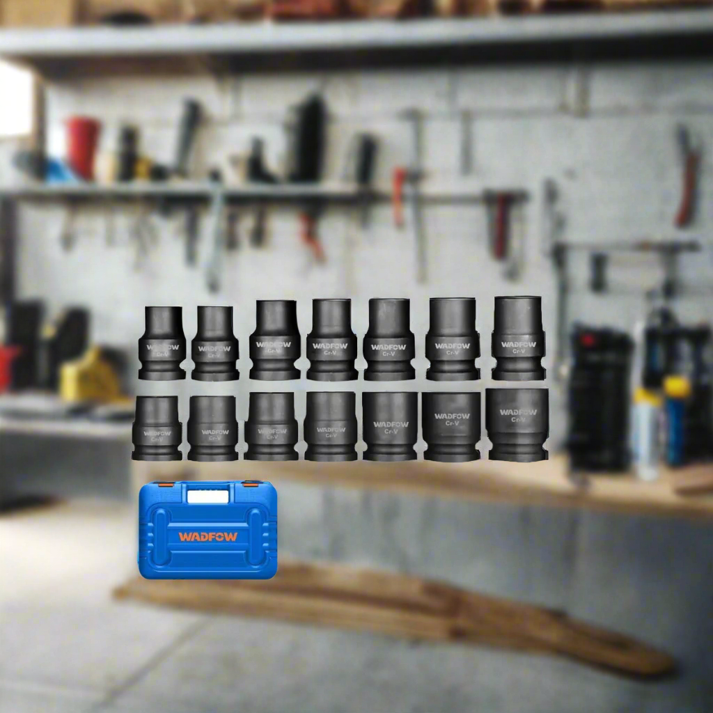Wadfow 14-Piece 1/2" Drive Impact Socket Set -  WMS4D01