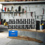 Wadfow 14-Piece 1/2" Drive Impact Socket Set -  WMS4D01