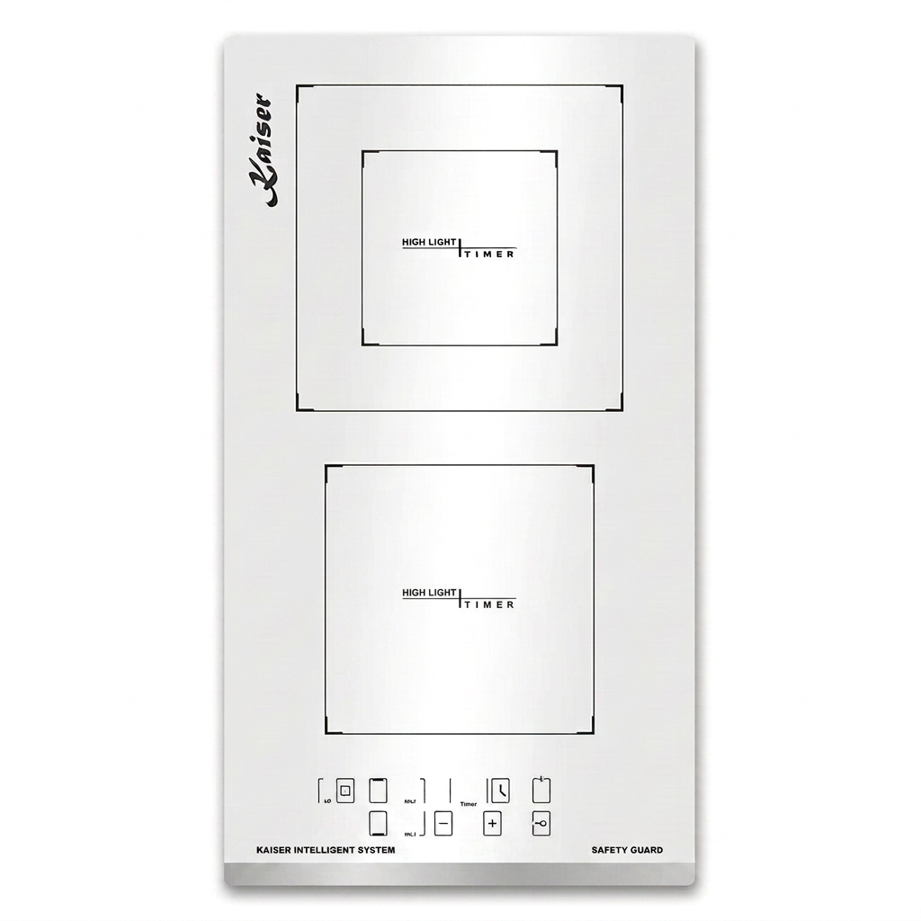 White Kaiser Grand Chef 30cm ceramic hob on white