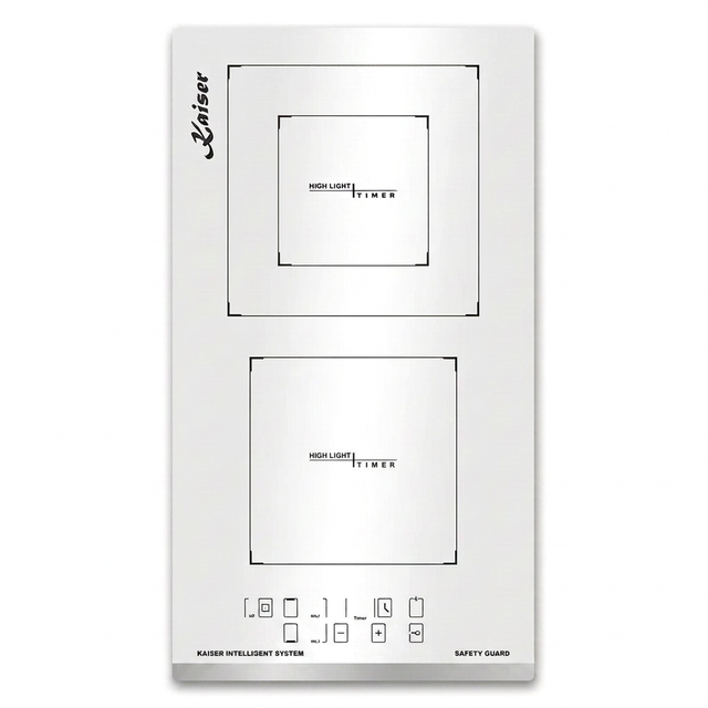 White Kaiser Grand Chef 30cm ceramic hob on white