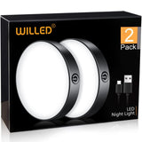 Willed Lamps & Lightings Willed 2 Pieces LED Rechargeable Dimmable Touch Light - PI-CL01-85LM/24