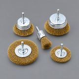 Wire-brush attachment set on grey