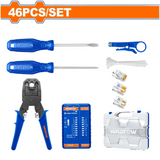 Wadfow 46-Piece Modular Plug Crimper Set -  WHS2B46