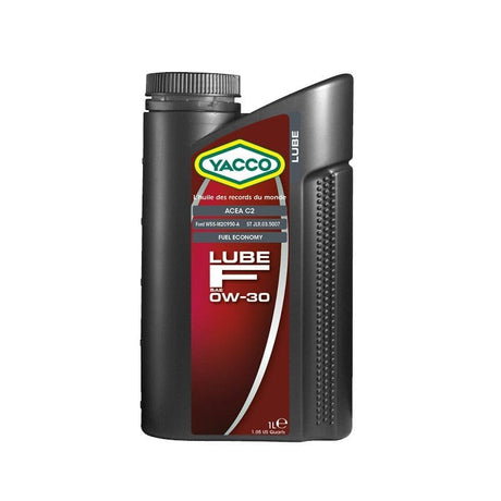 Yacco Engine Oils & Vehicle Fluids Yacco 100% Synthetic Engine Oil 1L/5L - LUBE F SAE 0W30