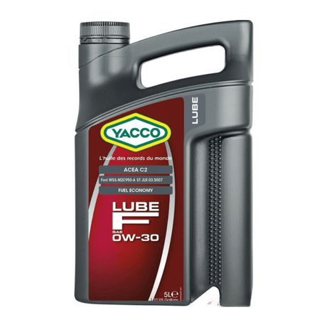 Yacco Engine Oils & Vehicle Fluids Yacco 100% Synthetic Engine Oil 1L/5L - LUBE F SAE 0W30