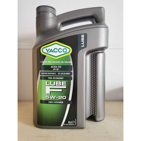 Yacco Engine Oils & Vehicle Fluids Yacco 100% Synthetic Engine Oil 1L/5L - LUBE F SAE 5W20
