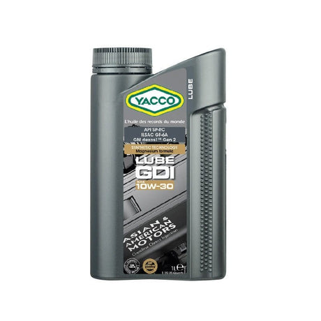 Yacco Engine Oils & Vehicle Fluids Yacco 100% Synthetic Engine Oil 1L/5L - LUBE GDI SAE 10W30