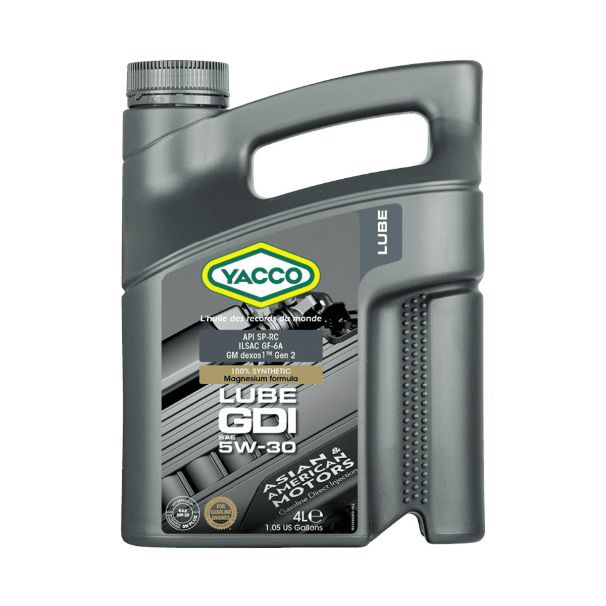 Yacco Engine Oils & Vehicle Fluids Yacco 100% Synthetic Oil for Gasoline Engines 1L/4L/5L - GDI SAE 5W30