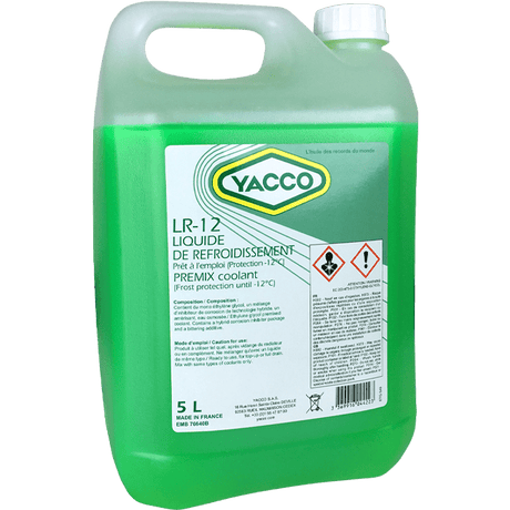 Yacco Engine Oils & Vehicle Fluids Yacco Anti Freeze Coolant 5L/208L - LR-12
