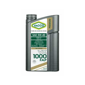 Yacco Engine Oils & Vehicle Fluids Yacco VX Premium 100% Synthetic Engine Oil 1L/5L/208L - VX 1000 FAP SAE 5W40
