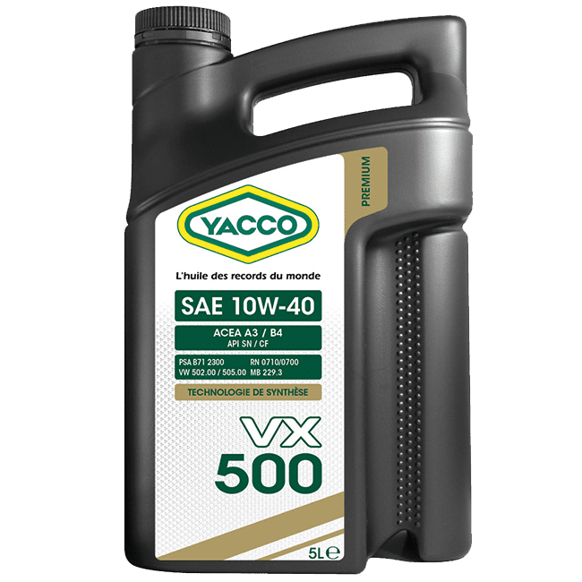 Yacco Engine Oils & Vehicle Fluids Yacco VX Premium Synthetic Engine Oil 1L/5L - VX 500 SAE 10W40