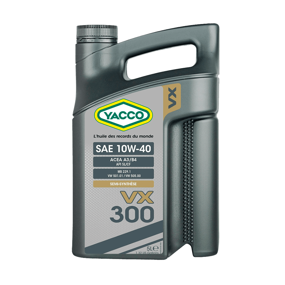 Yacco Engine Oils & Vehicle Fluids Yacco VX Semi Synthetic Engine Oil 1L/5L/208L - VX 300 SAE 10W40