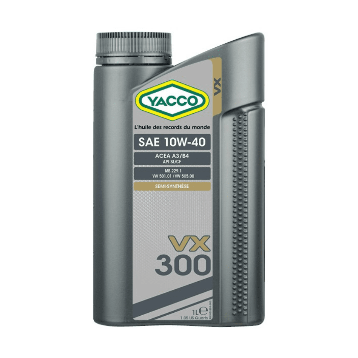 Yacco Engine Oils & Vehicle Fluids Yacco VX Semi Synthetic Engine Oil 1L/5L/208L - VX 300 SAE 10W40