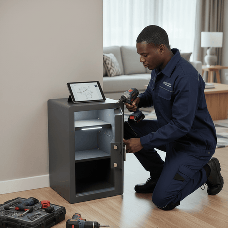 Yale Tool Chests & Cabinets Yale 49.8L Maximum-Security Motorised Safe with LCD Keypad - YSEM/520/EG1