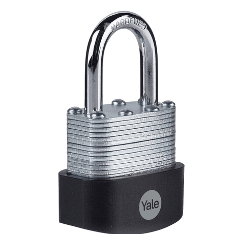 Yale Padlocks & Accessories Yale 60mm Laminated Steel Padlock with Hardened Steel Shackle - Y125B/60/133/1