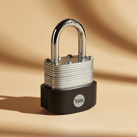 Yale Padlocks & Accessories Yale 60mm Laminated Steel Padlock with Hardened Steel Shackle - Y125B/60/133/1