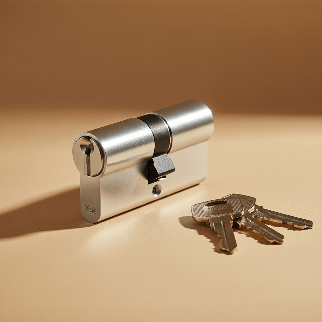Yale Door Hardware & Accessories Yale 70mm Double-Key Euro Profile Cylinder with 3 Keys - 10-0572-3535-00-2211