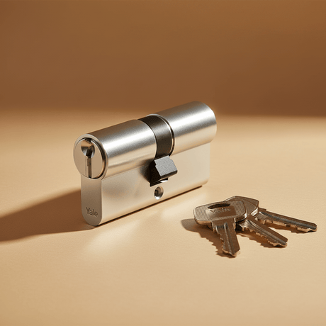 Yale Door Hardware & Accessories Yale 70mm Double-Key Euro Profile Cylinder with 3 Keys - 10-0572-3535-00-2211