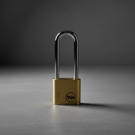Yale Padlocks & Accessories Yale Y110 60mm Solid Brass Long-Shackle Padlock with 3 Keys - Y110/60/163/1