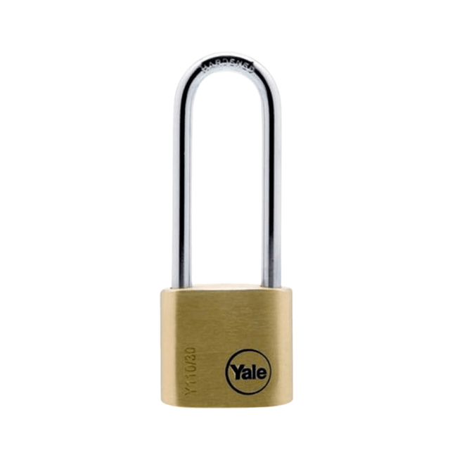 Yale Padlocks & Accessories Yale Y110 60mm Solid Brass Long-Shackle Padlock with 3 Keys - Y110/60/163/1