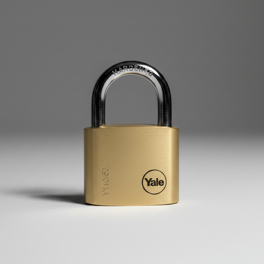 Yale Padlocks & Accessories Yale Y110B 40mm Solid Brass Padlock with 5-Pin Cylinder - Y110B/40/123/1