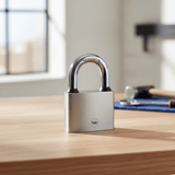 Yale Padlocks & Accessories Yale Y111 60mm Cast-Iron Padlock with Hardened Steel Shackle | Silver & Black