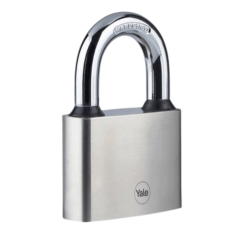 Yale Padlocks & Accessories Yale Y111 60mm Cast-Iron Padlock with Hardened Steel Shackle | Silver & Black