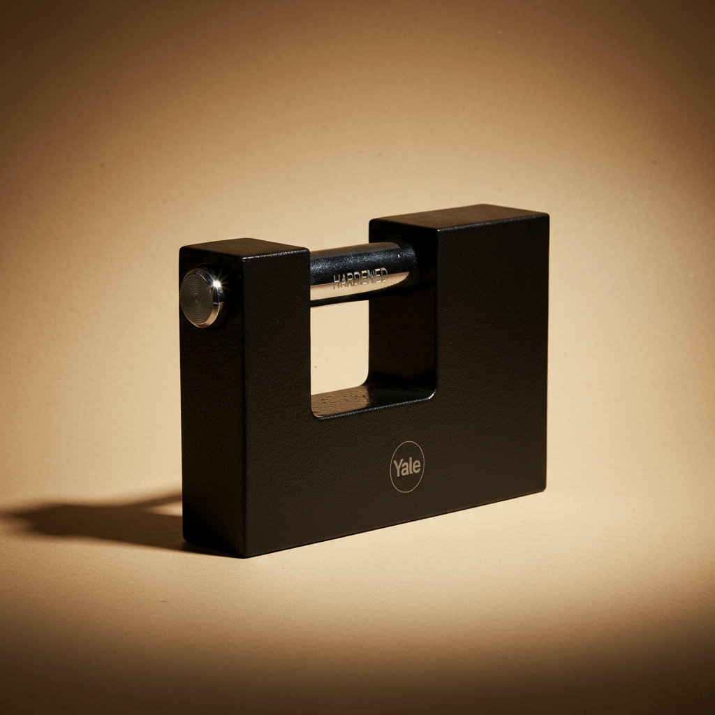 Yale Padlocks & Accessories Yale Y113BL 90mm Cast-Iron Shutter Padlock with Hardened Steel Shackle - Y113BL/90/119/1
