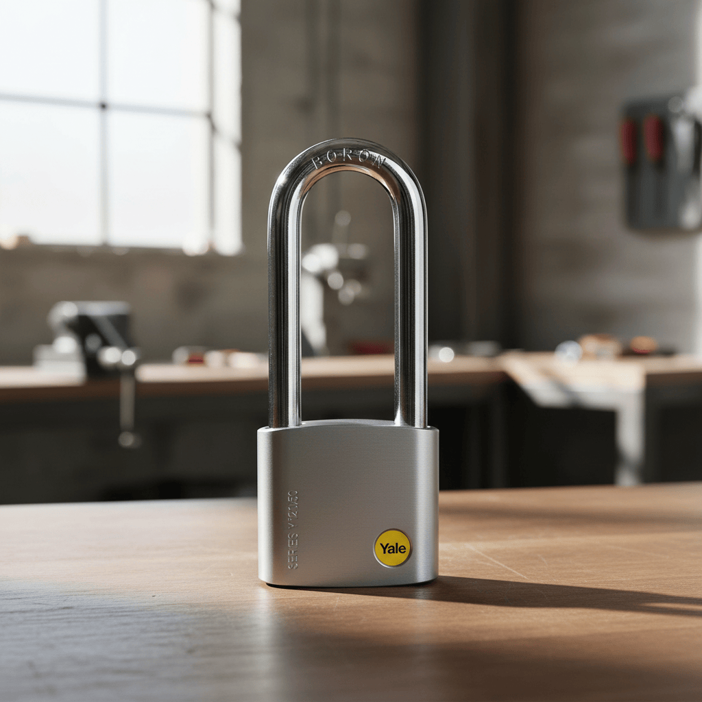 Yale Padlocks & Accessories Yale Y120 60mm Solid Brass Long-Shackle Padlock with 3 Keys - Y120/60/163/1