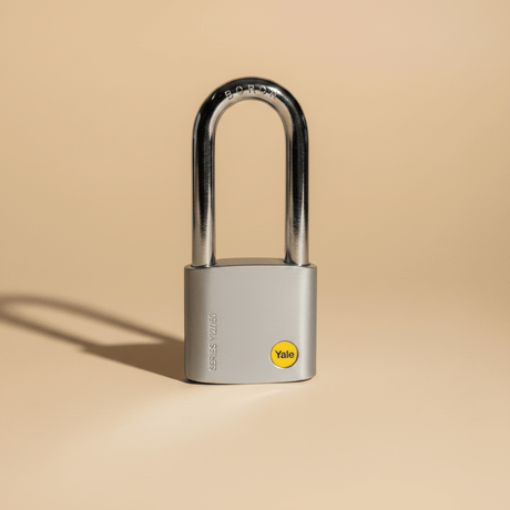 Yale Padlocks & Accessories Yale Y120 60mm Solid Brass Long-Shackle Padlock with 3 Keys - Y120/60/163/1