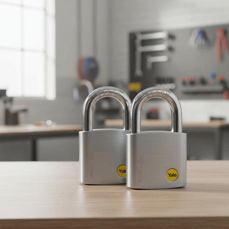 Yale Padlocks & Accessories Yale Y120 60mm Solid Brass Padlock Twin Pack with Boron Steel Shackle - Y120/60/135/2