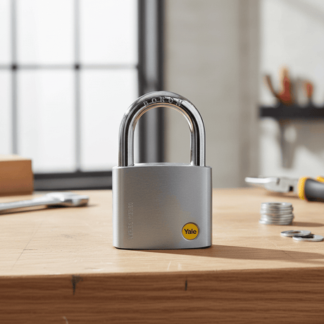 Yale Padlocks & Accessories Yale Y120 71mm Solid Brass Padlock with Boron Steel Shackle - Y120/70/141/1