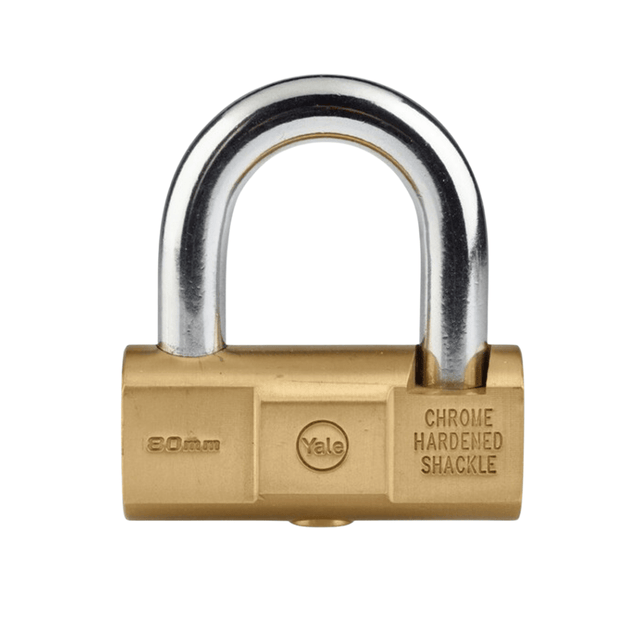 Yale Padlocks & Accessories Yale YE2 Hammer Solid Brass Padlock with Rotating Hardened Steel Shackle | 70mm & 80mm