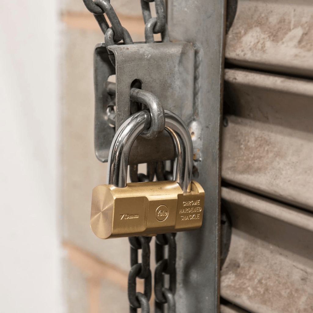 Yale Padlocks & Accessories Yale YE2 Hammer Solid Brass Padlock with Rotating Hardened Steel Shackle | 70mm & 80mm