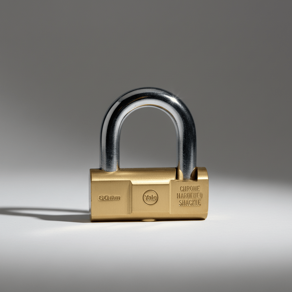 Yale Padlocks & Accessories Yale YE2 Hammer Solid Brass Padlock with Rotating Hardened Steel Shackle | 70mm & 80mm