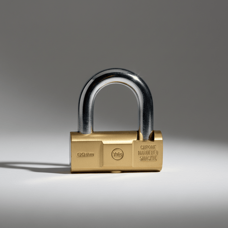 Yale Padlocks & Accessories Yale YE2 Hammer Solid Brass Padlock with Rotating Hardened Steel Shackle | 70mm & 80mm