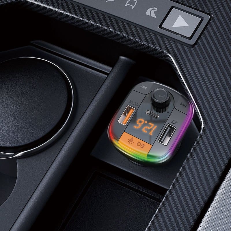 Yesido Audio & Entertainment Yesido Car FM Transmitter, Bluetooth, Card Reader & MP3 with Three USB Fast Charging Ports - Y45