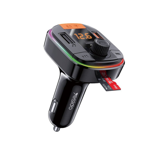 Yesido Audio & Entertainment Yesido Car FM Transmitter, Bluetooth, Card Reader & MP3 with Three USB Fast Charging Ports - Y45