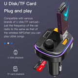 Yesido Audio & Entertainment Yesido Car FM Transmitter, Bluetooth, Card Reader & MP3 with Three USB Fast Charging Ports - Y45