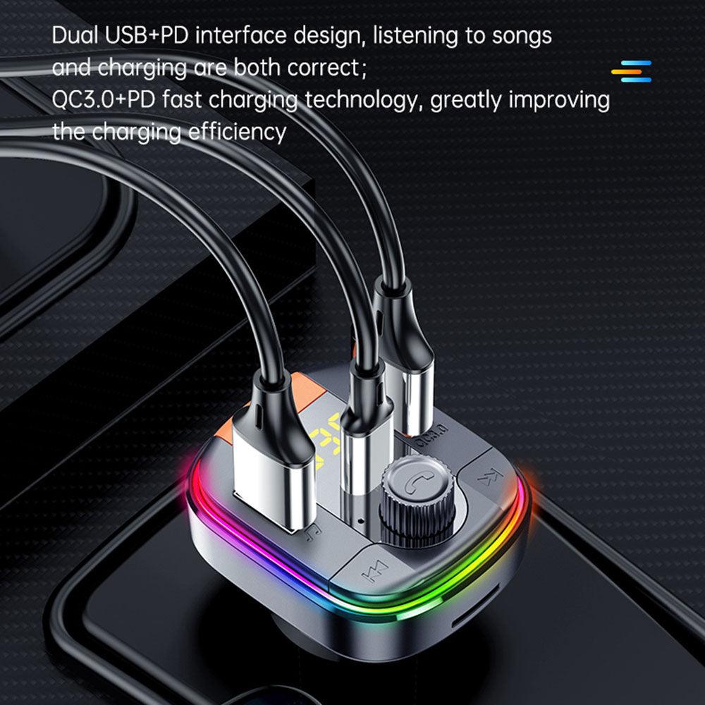 Yesido Audio & Entertainment Yesido Car FM Transmitter, Bluetooth, Card Reader & MP3 with Three USB Fast Charging Ports - Y45